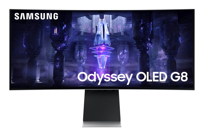 Monitor Curvo Samsung Odyssey G8 34" G85SB OLED UWQHD 175Hz 0.1ms FreeSync Premium HDR True Black 400 Smart Monitor image number 0