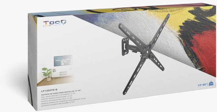 Soporte de Pared Tooq Tilt e Giratónrio 13" a 55" 67-199 mm Max. 25kg Negro image number 8