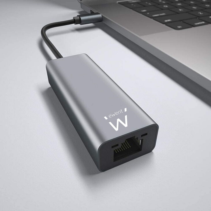 Adaptador Gigabit Ewent USB-C para Gigabit Gris image number 2