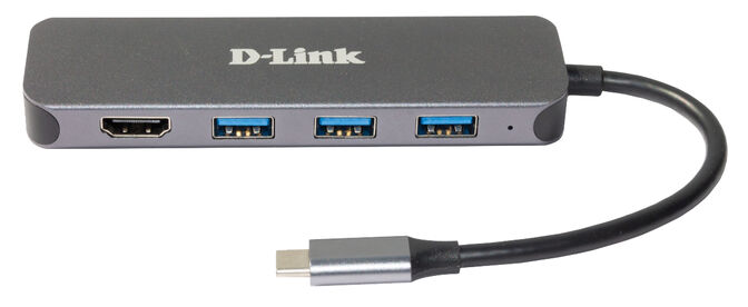 HUB USB D-Link USB-C Macho > 3 x USB 3.0 (SS) + 1 x HDMI (4K Ready) + 1 x USB-C (Thunderbolt 3) image number 1