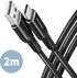 Cable de cargamento AXAGON BUCM-AM15AB USB-C  <-> USB-A, 1.5m, USB 2.0, 3A, ALU, braid, Negro image number null