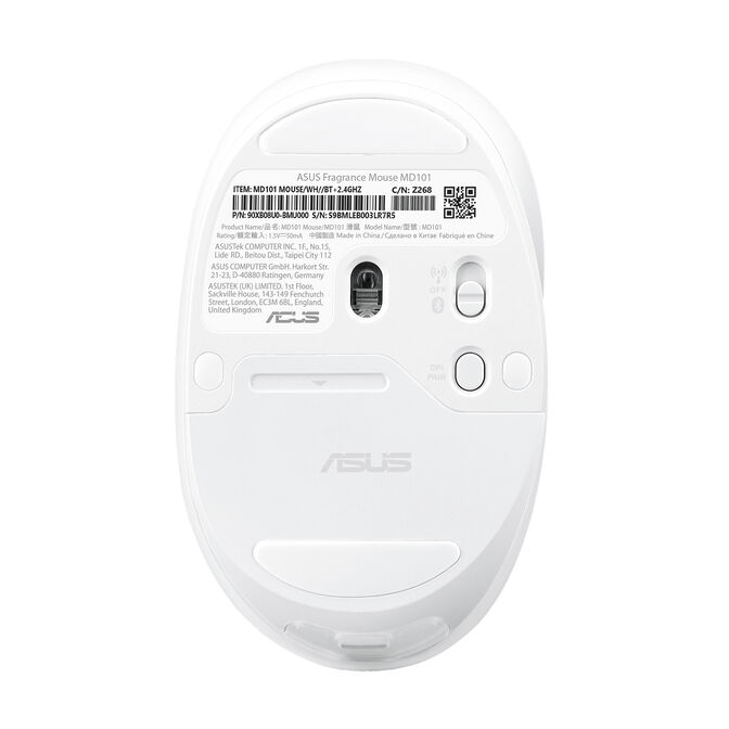 Rat&oacute;n Asus MD101 Fragrance Branco Wireless image number 4