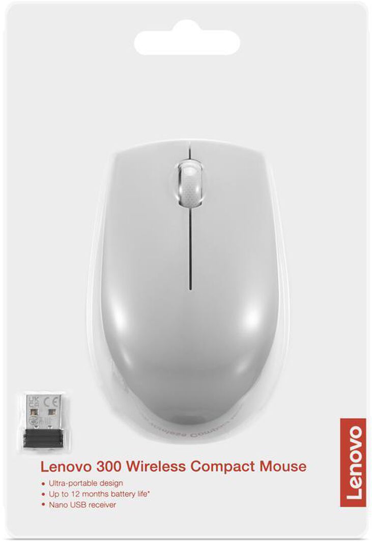 Ratón Lenovo 300 Compact Wireless Arctic Grey image number 5