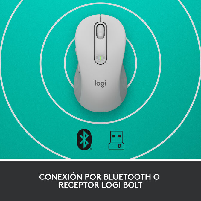 Rat&oacute;n Logitech Signature M650 L for Business 4000DPI Wireless/Bluetooth Blanco image number 9