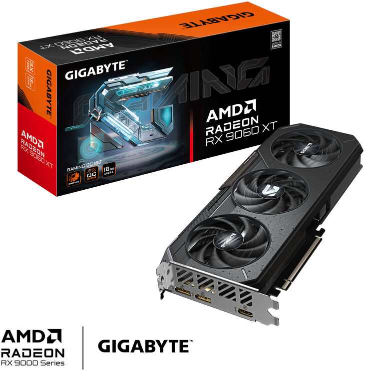Tarjeta Gráfica Gigabyte Radeon RX 9060 XT Gaming OC 16GB GDDR6 image number 1