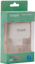 Cargador Tooq Duplo USB-C + USB-A 27W Blanco image number null