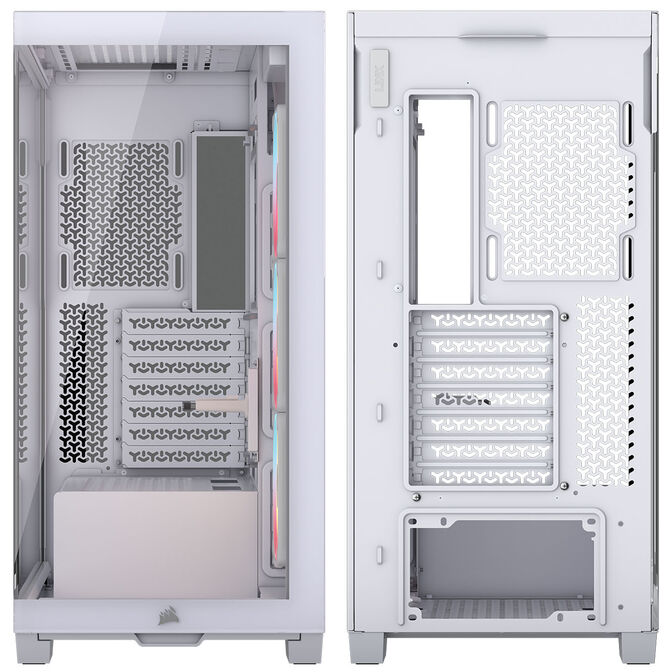 Torre E-ATX Corsair 3500X LXR Link RGB Blanco Cristal Templado image number 9