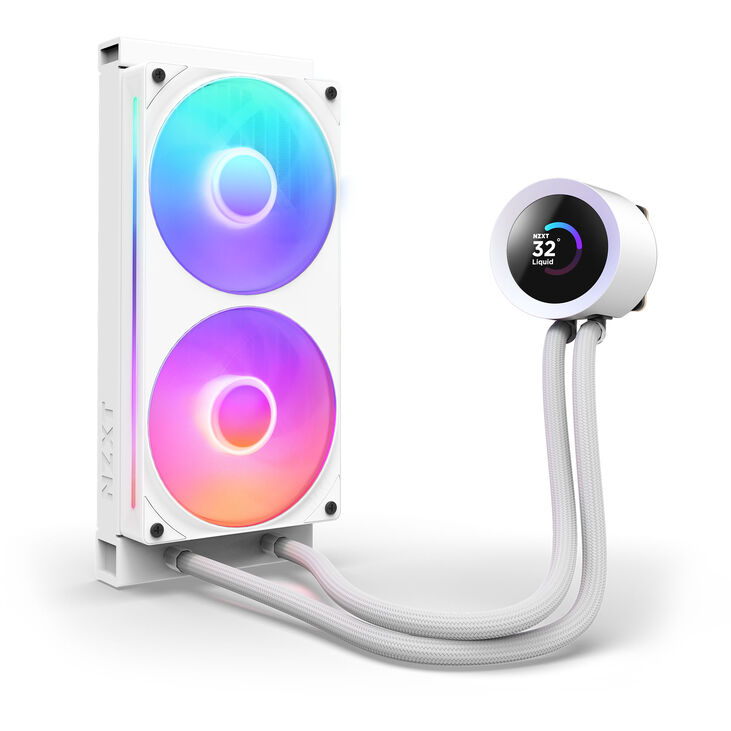 Kit de Refrigeración Líquida CPU NZXT Kraken 240 V2 RGB Blanco image number 2