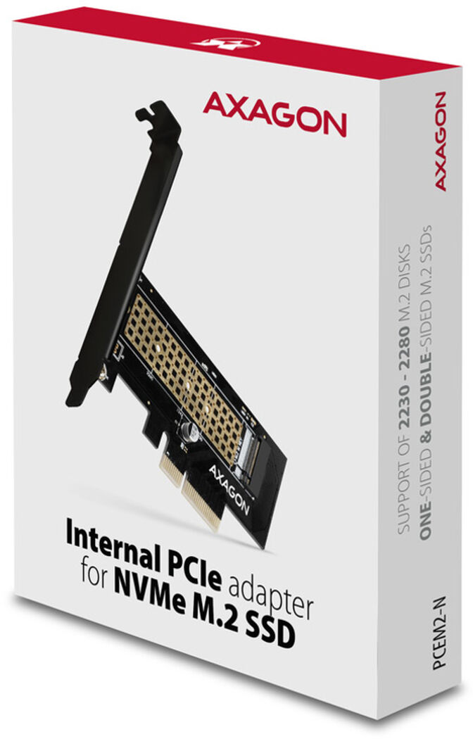 Adaptador AXAGON PCEM2-N PCIe-3.0-x4, 1x M.2/NVMe/SSD con disipador pasivo image number 6