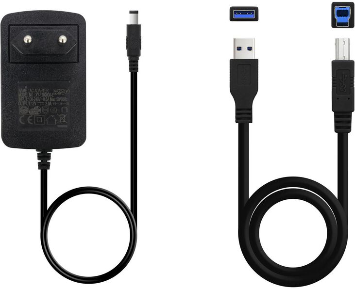 Dock Tooq para 2x SATA 2.5/3.5 OTB - USB 3.0 Negro image number 3