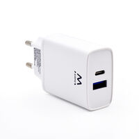 Cargador Ewent USB-C / QC3.0 Fast Charger 20W Blanco