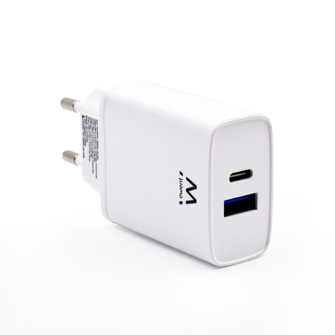 Cargador Ewent USB-C / QC3.0 Fast Charger 20W Blanco image number 0