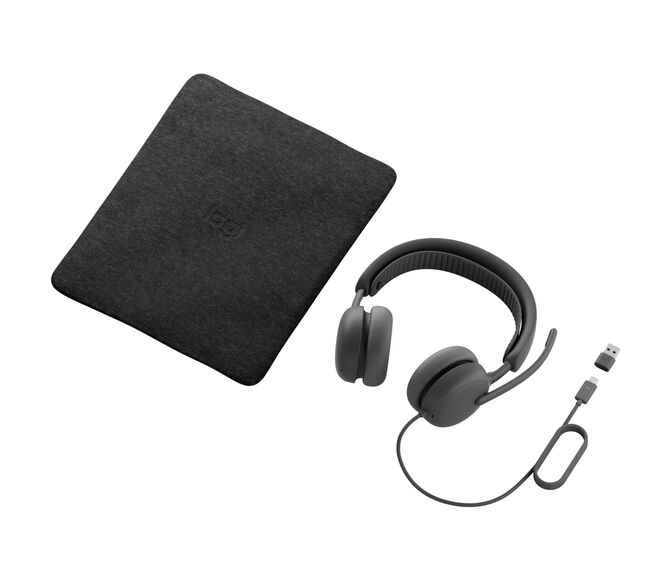 Auriculares Logitech Zone Wired 2 UC USB-C ANC Grafite image number 1