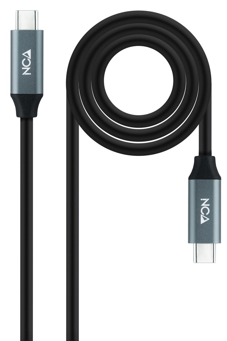 Cable USB 3.2 Gen2x2 Nanocable 20Gbps 5A/100W 4K@60Hz USB-C M/M 1 M Negro image number 0