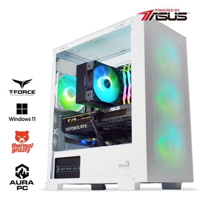 Ordenador AURA Gamer-PC Powered by ASUS Ryzen 7 7800X3D 32GB DDR5 1TB RTX 5070 WiFi W11 image number 0