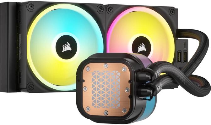 Refrigeraci&oacute;n L&iacute;quida CPU Corsair iCUE LINK H100i LCD 240mm Negro image number 2