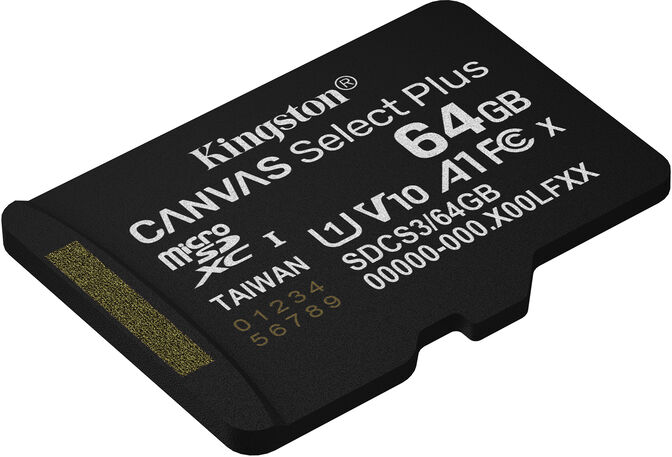 Tarjeta de Memoria Kingston Canvas Select Plus Gen3 MicroSDHC UHS-I A1 64GB image number 3