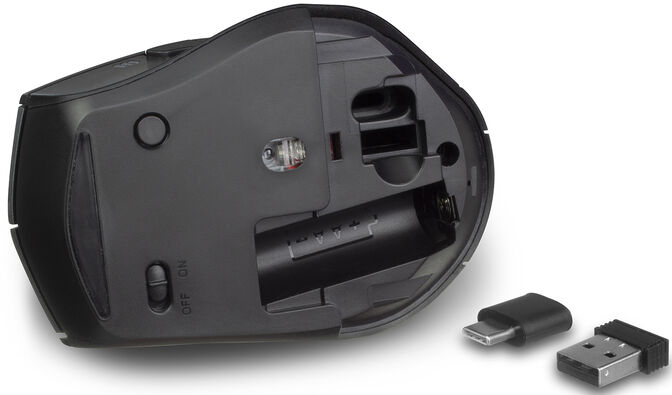 Rat&oacute;n Ewent EW3245 Wireless Dual Connect (USB-A y USB-C) 2400DPI Negro image number 1