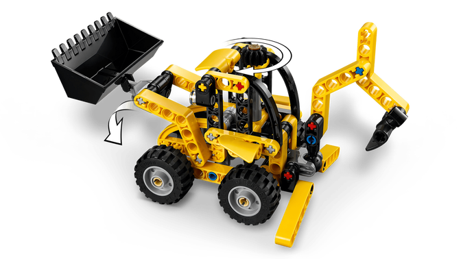 LEGO Technic: Retroexcavadora, 104 Piezas (42197) image number 2