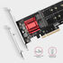 Adaptador PCE-E 3.0 AXAGON PCEM2-ND 8x - dual M.2 NVMe M-key SP & LP image number null