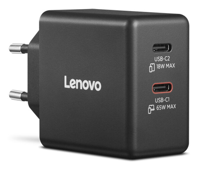 Caregador Lenovo de Parede USB-C 65W Dual GaN + Cabo USB-C 1.5m image number 3