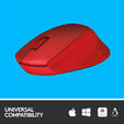 Rat&oacute;n Logitech M330 Silent Plus 1000DPI Wireless Rojo image number null