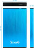 Caja Externa HDD Tooq 2.5" SATA (9,5mm) - USB 3.0/3.1 Gen 1 Azul Metalizado image number null