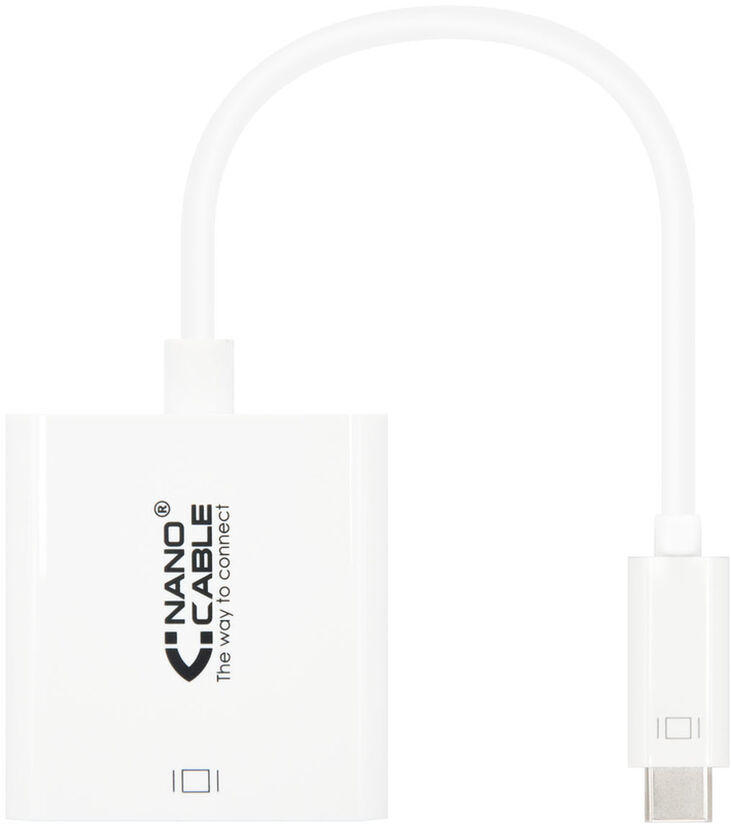 Adaptador NanoCable USB-C M para HDMI F 15 CM Blanco image number 0