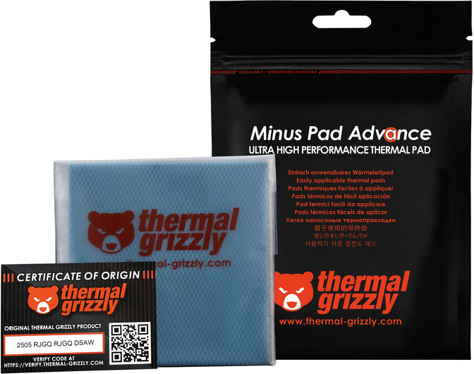 Thermal Pad Thermal Grizzly Minus Pad Advance 100x100x0.5 mm (Pack 2) image number 5