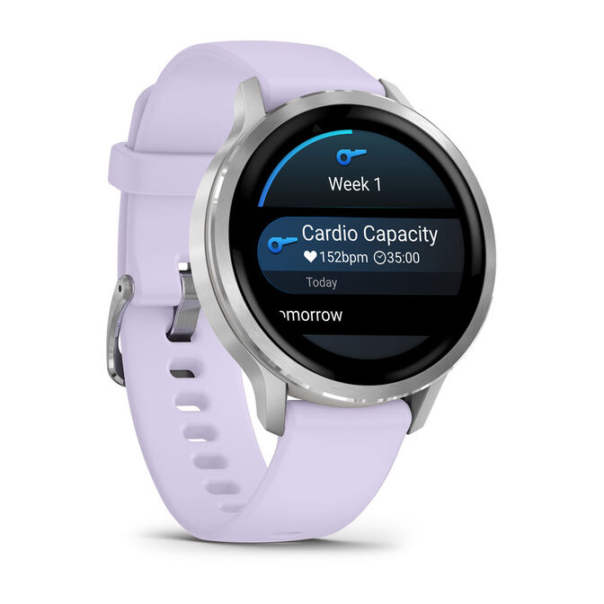 Smartwatch Garmin Venu 4 41mm Prateado/Lil&aacute;s image number 2