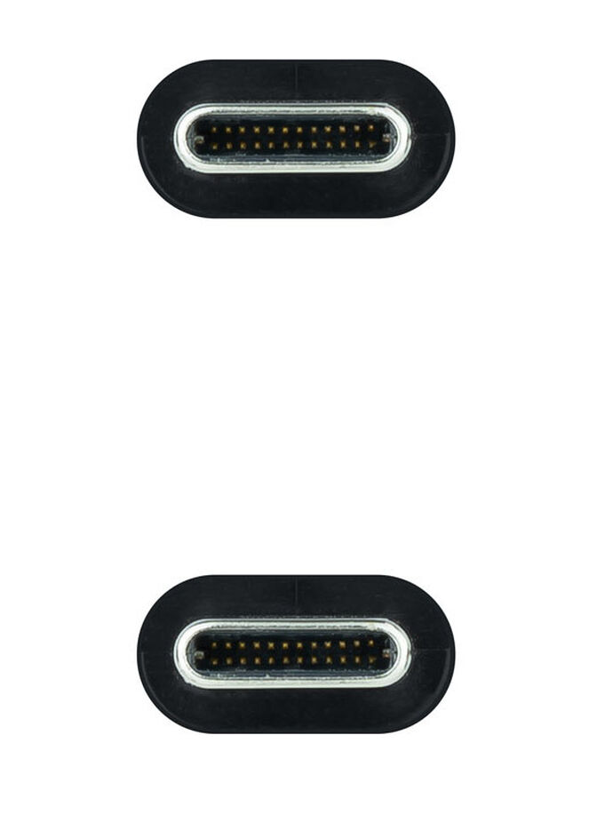 Cable USB-C 3.1 Gen2 Nanocable 10Gbps 5A 4K/60Hz 1.5 M Negro image number 2