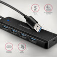 Travel Hub AXAGON HUE-C1A 4x USB3.2 Gen 1 USB-C power IN, w, Type-A - 20cm image number null
