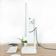 Soporte de Mesa Tooq Inclinable y Altura Ajustable de 17" a 27" M&aacute;x. 6 kg para Brazo Blanco image number null