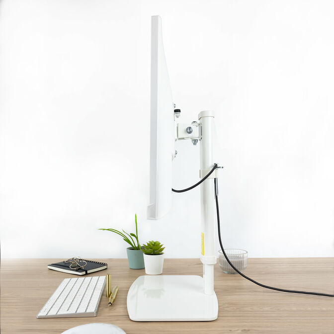 Soporte de Mesa Tooq Inclinable y Altura Ajustable de 17" a 27" M&aacute;x. 6 kg para Brazo Blanco image number 8