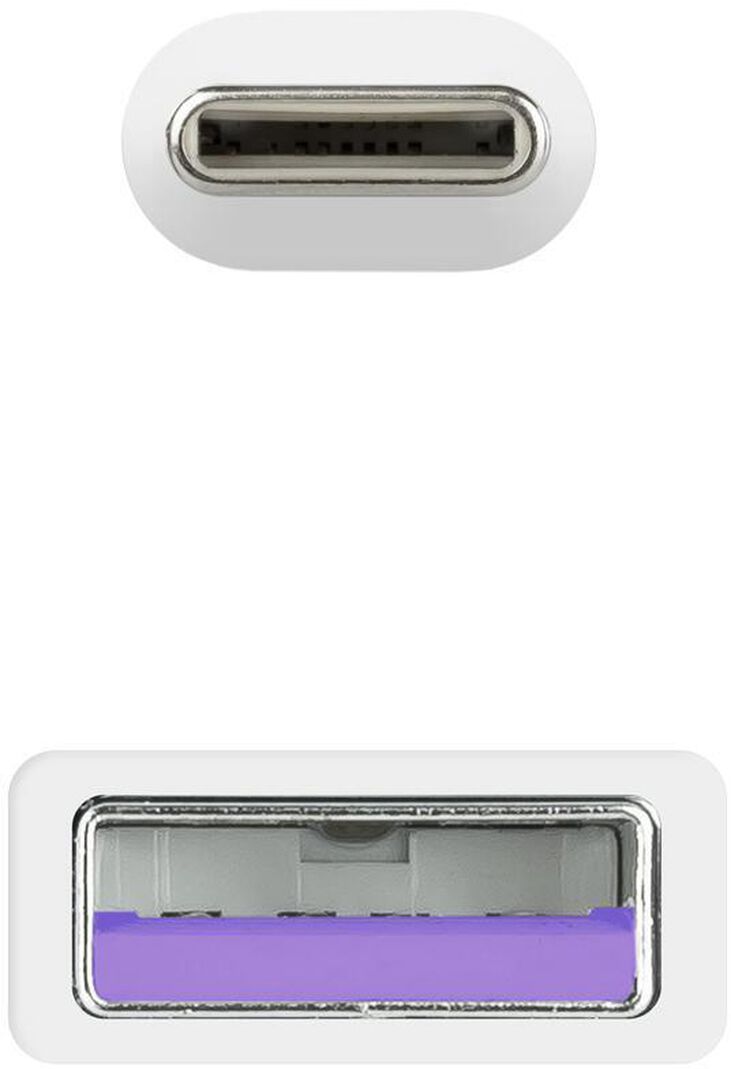 Cable USB 2.0 3A Nanocable USB-C/M para USB-A/M 3 M Blanco image number 3