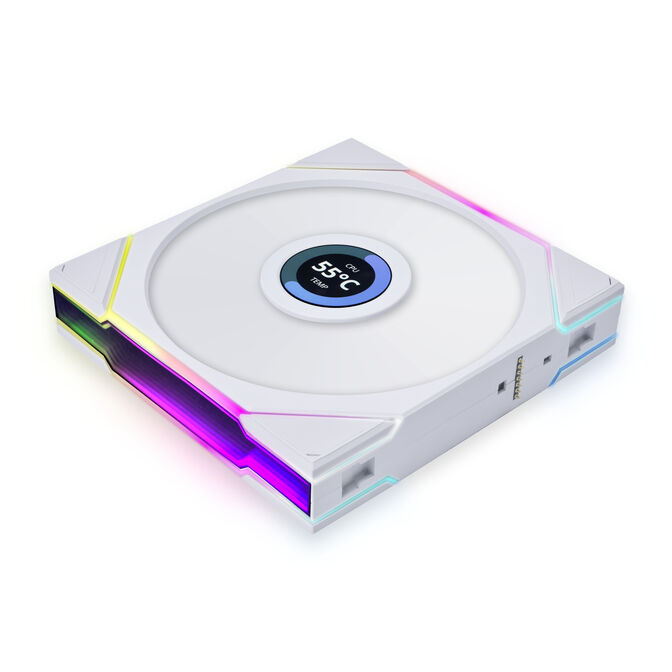 Ventilador Lian Li UNI FAN TL140 LCD RGB PWM Blanco 140mm image number 2
