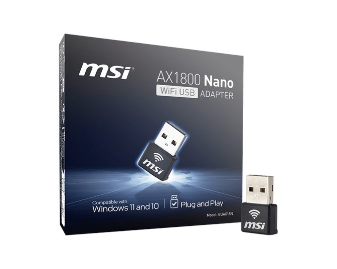 Adaptador USB MSI AX1800 Dual-Band Nano image number 0