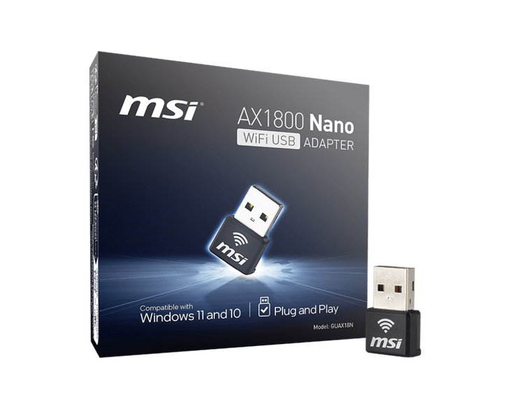 Adaptador USB MSI AX1800 Dual-Band Nano image number 0