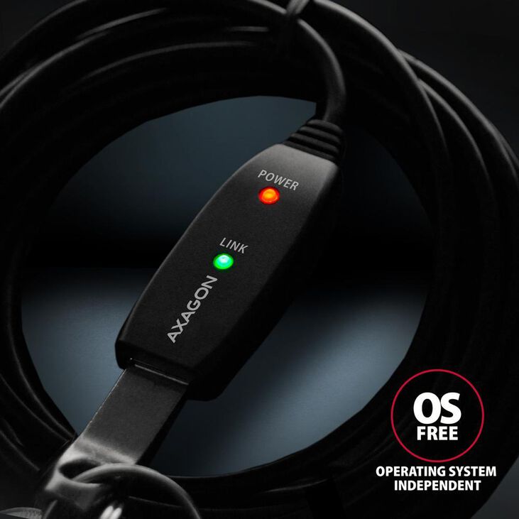 Cable Extensión AXAGON ADR-207 Activo USB, USB 2.0, USB-A para USB-A - 7.55m image number 4