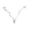 Soporte de Mesa Tooq Doble Tilt e GiRatónrio c/mola 17" a 32" Max. 9Kg Blanco