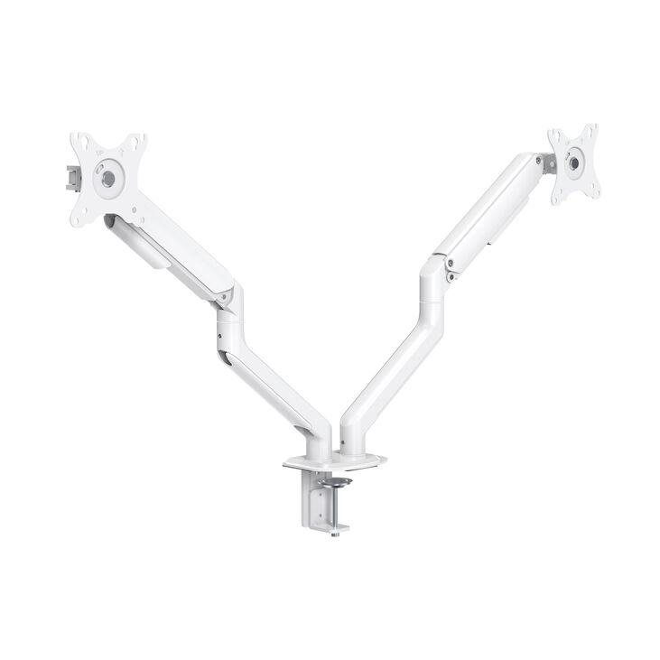 Soporte de Mesa Tooq Doble Tilt e GiRatónrio c/mola 17" a 32" Max. 9Kg Blanco image number 0