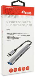 HUB Equip USB 3.0/2.0 de 5 puertas com USB-C 100 W USB image number null