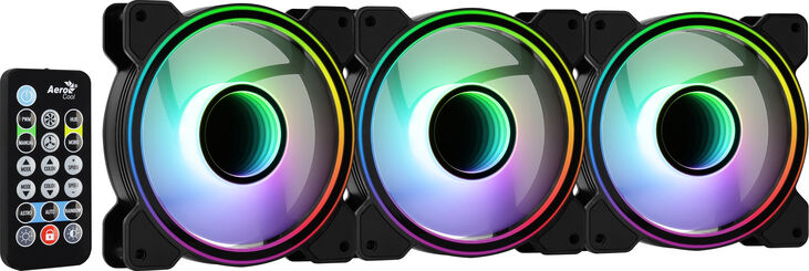 Ventilador Aerocool Mirage 12 ARGB Pro Negro 120mm (Pack 3) image number 2