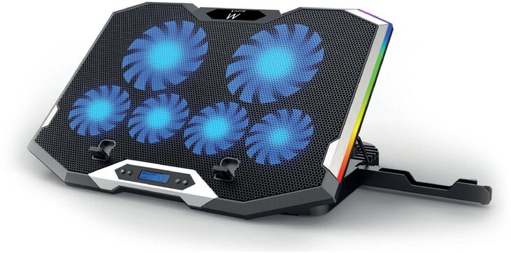 Refrigeradora para Portátiles Ewent con 6 Ventiladores até 15.6" 6 Vel. RGB image number 0
