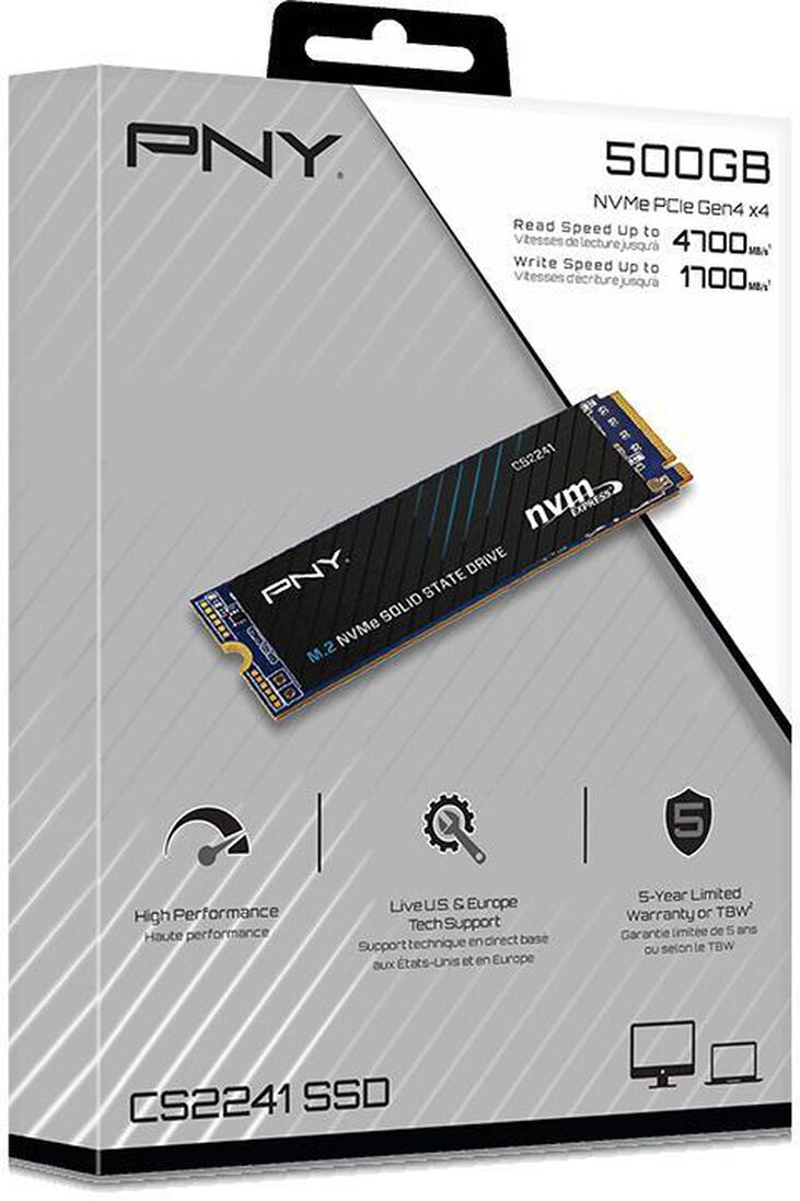 SSD PNY CS2241 500GB Gen4 M.2 NVMe (4700/1700MB/s) image number 4