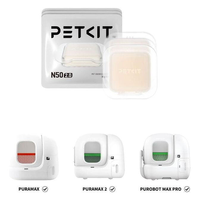 Eliminador de Olores PETKIT N50 2.0 para PuraMax, PuraMax 2 y PUROBOT MAX PRO (Pack de 3) image number 1