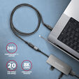 Extensi&oacute;n AXAGON BUCM32-CF15AB USB-C <-> USB-C 3.2 Gen 2, 1.5m, 20 Gbps, ALU, braid image number null