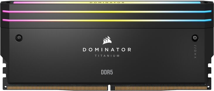 Corsair Kit 64GB (2 x 32GB) DDR5 6000MHz Dominator Titanium RGB Black CL30 image number 2