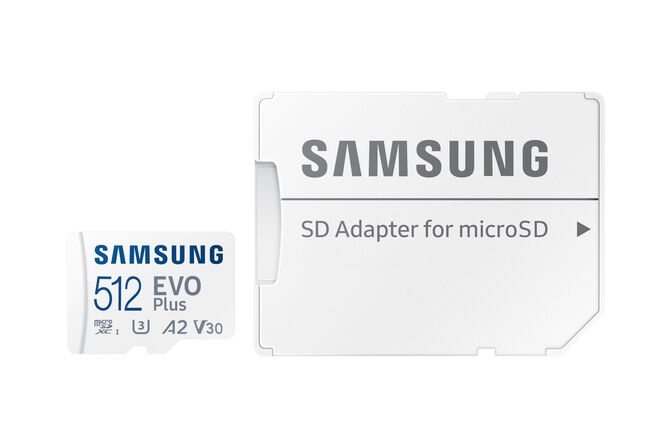 Tarjeta de Memoria Samsung EVO Plus MicroSDXC UHS-I C10 U3 V30 512GB A2 + Adaptador SD image number 4