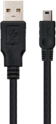 Cable USB 2.0 Nanocable USB-A/M para Mini USB-B/M 1.8 M Negro image number null